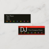 FARBFARBSTONEN SCHWARZ-WEISSES ROTES MONOGRAM, MINI VISITENKARTE (Vorne/Hinten)