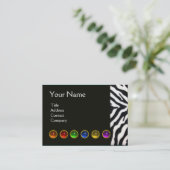 FARBFARBSTONEN SCHWARZ-WEISSES ROTES MONOGRAM, VISITENKARTE (Stehend Vorderseite)