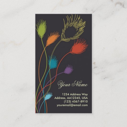 Farbfeder-Visitenkarte Visitenkarte (Vorderseite)