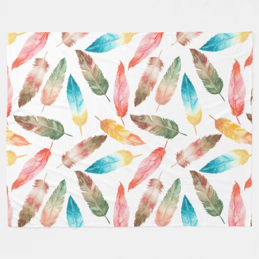 Farbfedern Fleecedecke (Vorderseite (Horizontal))