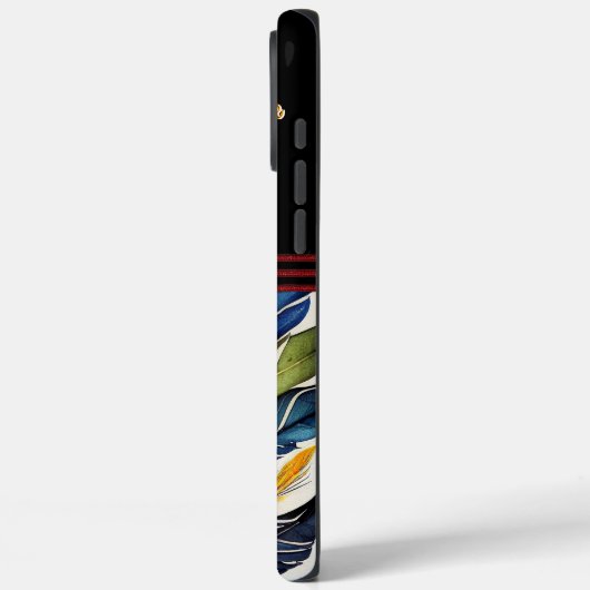 Farbfedern in Harmonie Case-Mate iPhone Hülle (Rückseite / Links)