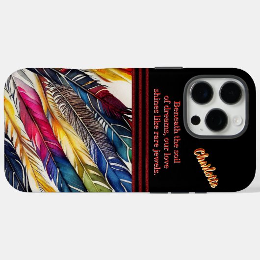 Farbfedern in Harmonie Case-Mate iPhone Hülle (Rückseite (Horizontal))