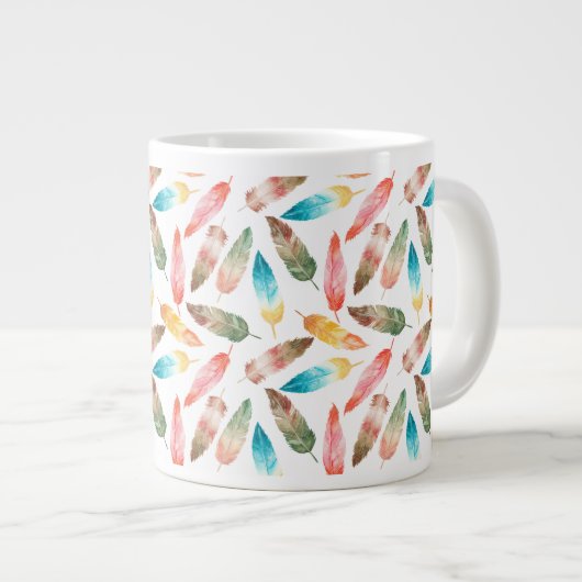 Farbfedern Jumbo-Tasse (Vorderseite Rechts)