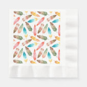 Farbfedern Serviette (Vorderseite)