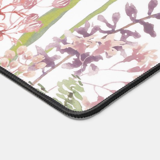 Farbfeld der Wildblumen Monogramm Schreibtischunterlage (Ecke)