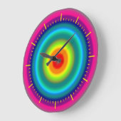 Farbfeld Regenbogen Große Wanduhr (Winkel)