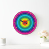 Farbfeld Regenbogen Große Wanduhr (Zuhause)