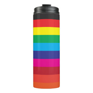 Farbfeld Regenbogen Thermosbecher