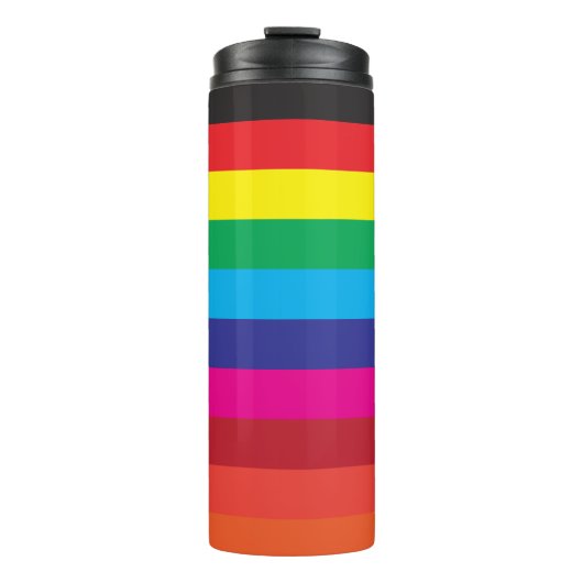 Farbfeld Regenbogen Thermosbecher (Vorderseite)