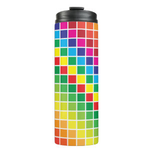 Farbfeld Regenbogen Thermosbecher