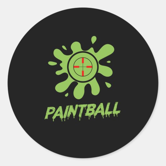Farbfelder Paintball Paintball Farbball Balls Runder Aufkleber (Vorderseite)