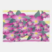Farbfernes Küchentuch mit rosa Blume (Horizontal)