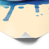 Farbfernseher Katze Teapot Poster (Ecke)