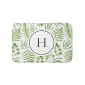 Farbfernseher und Eukalyptus-Muster Monogram Badematte (Vorderseite)