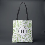 Farbfernseher und Eukalyptus-Muster Monogram Tasche<br><div class="desc">Monogramm Totbeutel mit Aquarellbildern von grünen Fäden und Eukalyptusmustern. Personalisieren Sie diese,  indem Sie Ihre Initialen hinzufügen. Diese Grüntasche eignet sich hervorragend als personalisiertes Geschenk. Matching-Elemente sind verfügbar.</div>