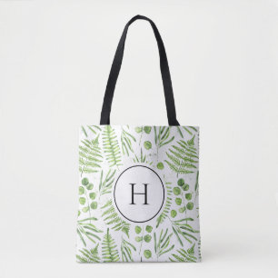 Farbfernseher und Eukalyptus-Muster Monogram Tasche