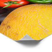 Farbfest - Frische Früchte & Veggie Poster (Ecke)