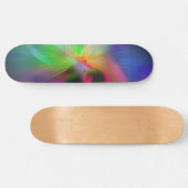 Farbfeuerwerke - coole Fraktal-Kunst Skateboard (Horizontal)