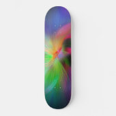 Farbfeuerwerke - coole Fraktal-Kunst Skateboard (Vorderseite)