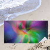 Farbfeuerwerke - cooles Fraktal Strandtuch