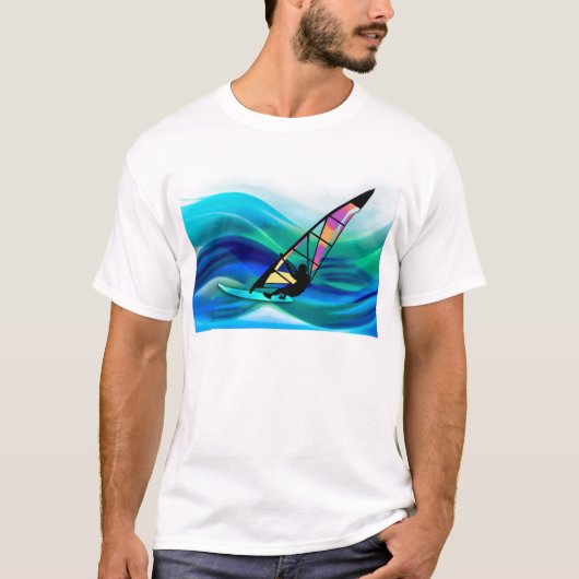 FarbfilmWindsurfer in einem Taifun T-Shirt (Vorderseite)