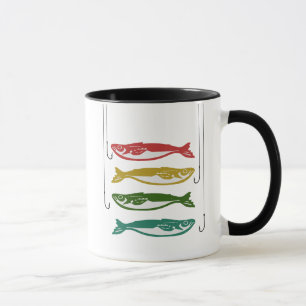 Farbfisch mit Fischbügeln Tasse