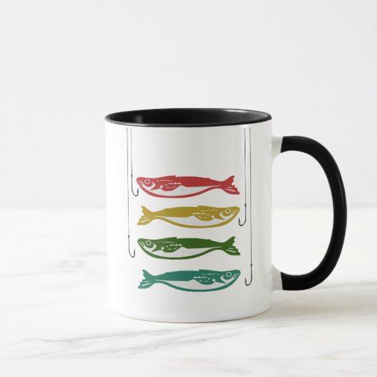 Farbfisch mit Fischbügeln Tasse (Rechts)