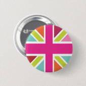 Farbflaggenknopf Vereinigten Königreichs multi Button (Vorne & Hinten)