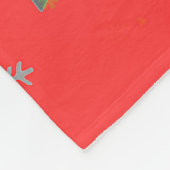 FARBFLAKEN AUF ROT FLEECEDECKE (Ecke)