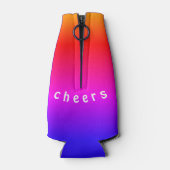 Farbflasche mit Regenbogen Cooler - Benutzerdefini Flaschenkühler (Rückseite)