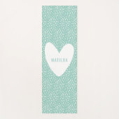 Farbfleckdruck mit personalisiertem Herz Yogamatte (Vorderseite)