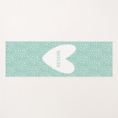 Farbfleckdruck mit personalisiertem Herz Yogamatte (Vorderseite (Horizontal))