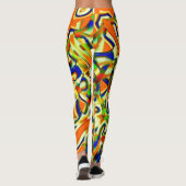 Farbflecken auf gestrichenen, grünlich-beigen Stre Leggings (Rückseite)