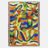 Farbflecken auf gewölbten beigen Streifen Decke (Vorderseite Vertikal)