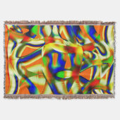 Farbflecken auf gewölbten beigen Streifen Decke (Vorderseite)