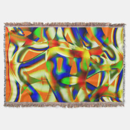 Farbflecken auf gewölbten beigen Streifen Decke