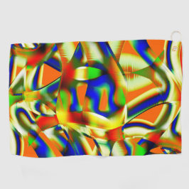 Farbflecken auf gewölbten beigen Streifen Golfhandtuch