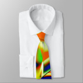 Farbflecken auf gewölbten beigen Streifen Krawatte (Gebunden)