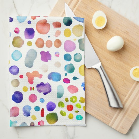 Farbflecken Geschirrtuch (Viertel Falte)