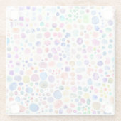 Farbflecken Glasuntersetzer (Rückseite)