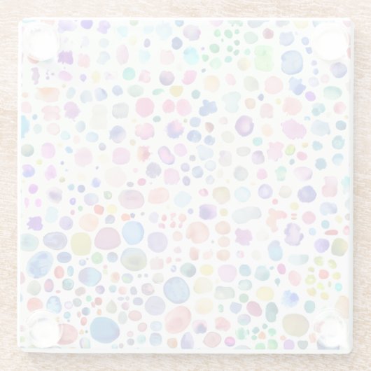 Farbflecken Glasuntersetzer (Rückseite)