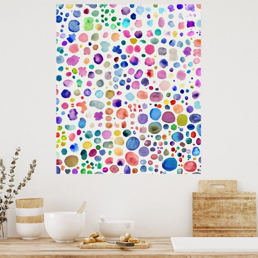 Farbflecken Poster (Küche)