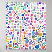 Farbflecken Poster (Vorne)