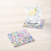 Farbflecken Rechteckiger Pappuntersetzer (Vor Ort)