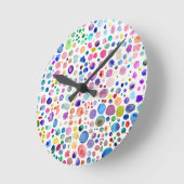 Farbflecken Runde Wanduhr (Winkel)