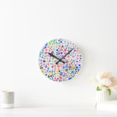 Farbflecken Runde Wanduhr (Zuhause)