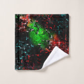 Farbflecken unter dunklem und übrig gebliebenem Mo Badhandtuch Set (Waschlappen)