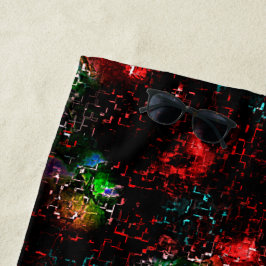 Farbflecken unter dunklem und übrig gebliebenem Mo Strandtuch