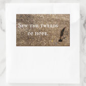 Farbfleckiger Tweed-Hoffnungsaufkleber Rechteckiger Aufkleber (Tasche)