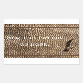 Farbfleckiger Tweed-Hoffnungsaufkleber Rechteckiger Aufkleber